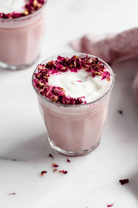Rose Black Tea Latte Float - Mosi Tea
