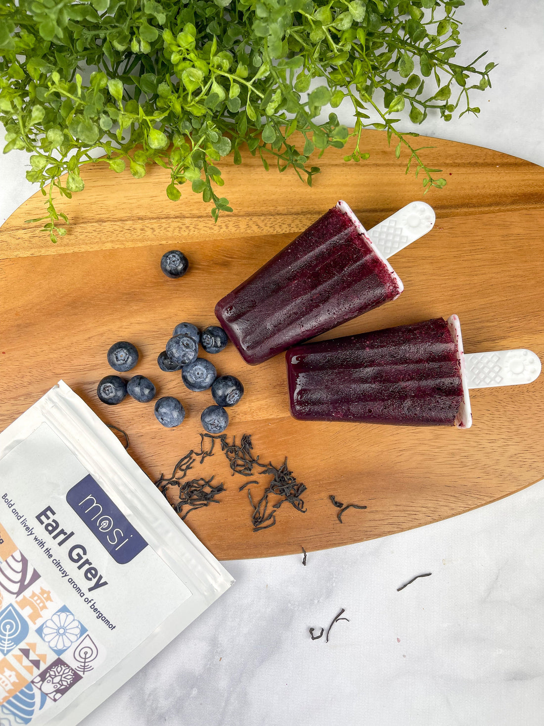 Blueberry Lemonade Earl Grey Tea Ice Pops - Mosi Tea