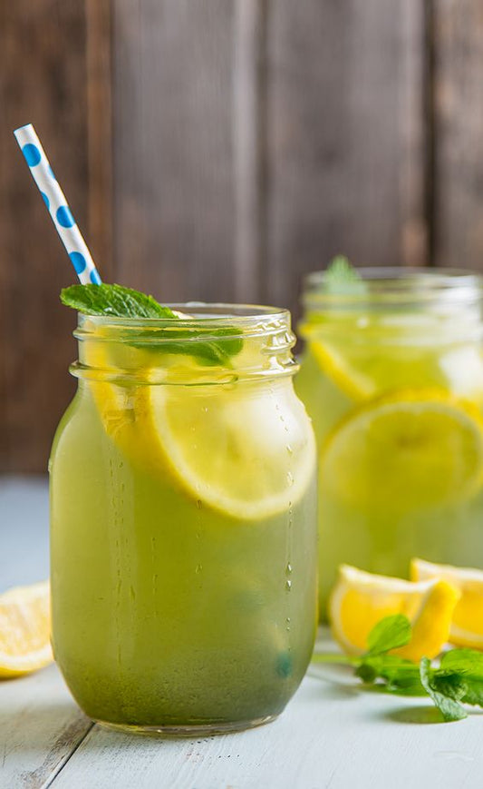 Iced Lemon Mint Vanilla Matcha Tea - Mosi Tea