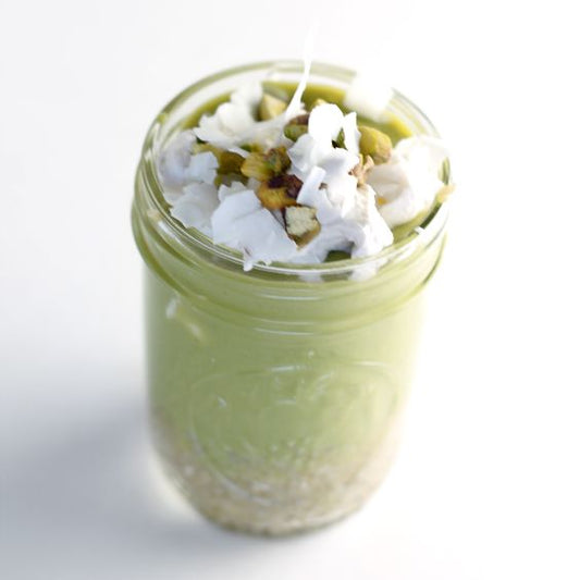 Minty Vanilla Matcha Coconut Yogurt Parfait - Mosi Tea