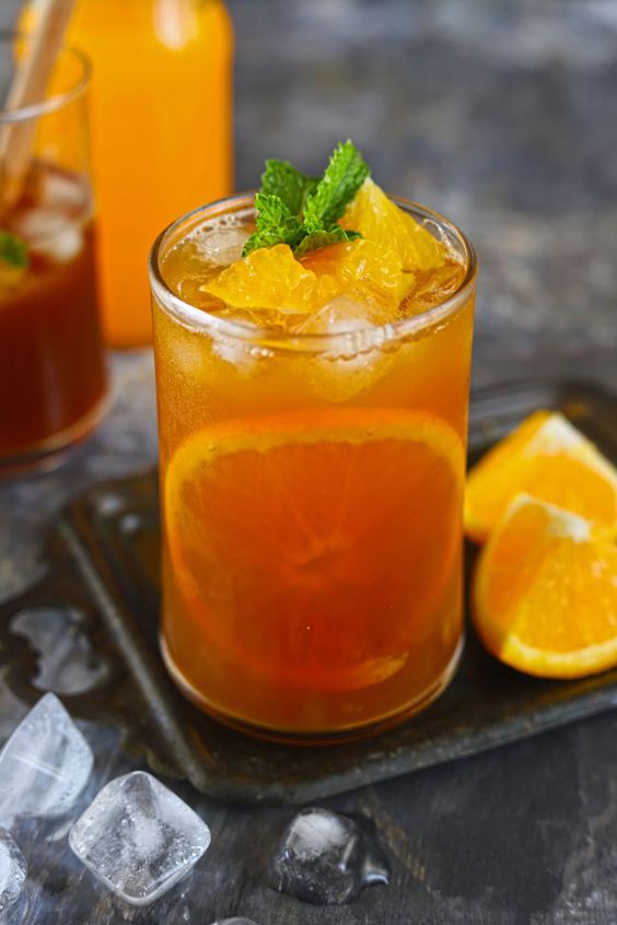 Orange Spice Iced Tea Delight - Mosi Tea