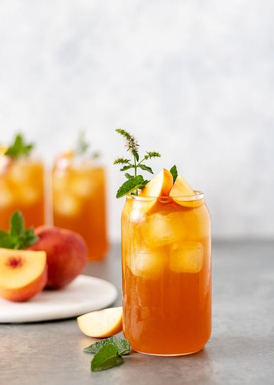 Peach Green Mint Iced Tea - Mosi Tea