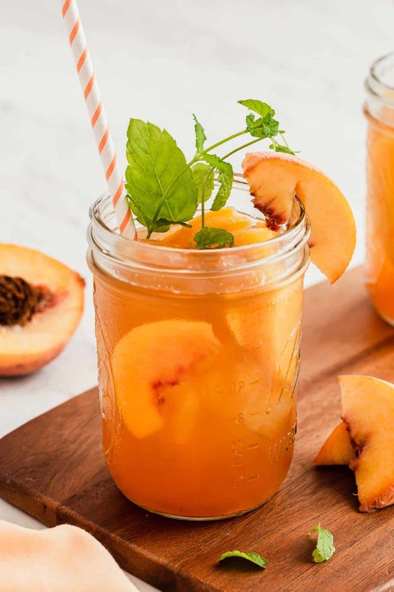 Peach Mint Iced Tea - Mosi Tea