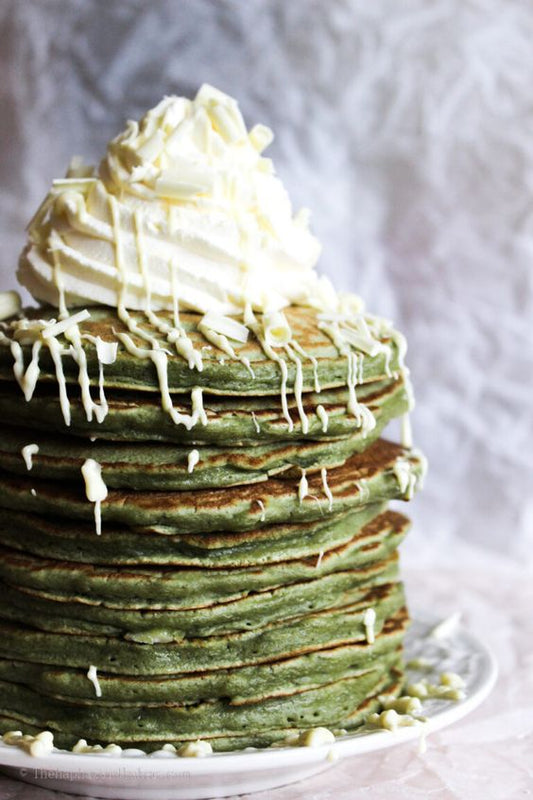 Vanilla Matcha Pancakes - Mosi Tea