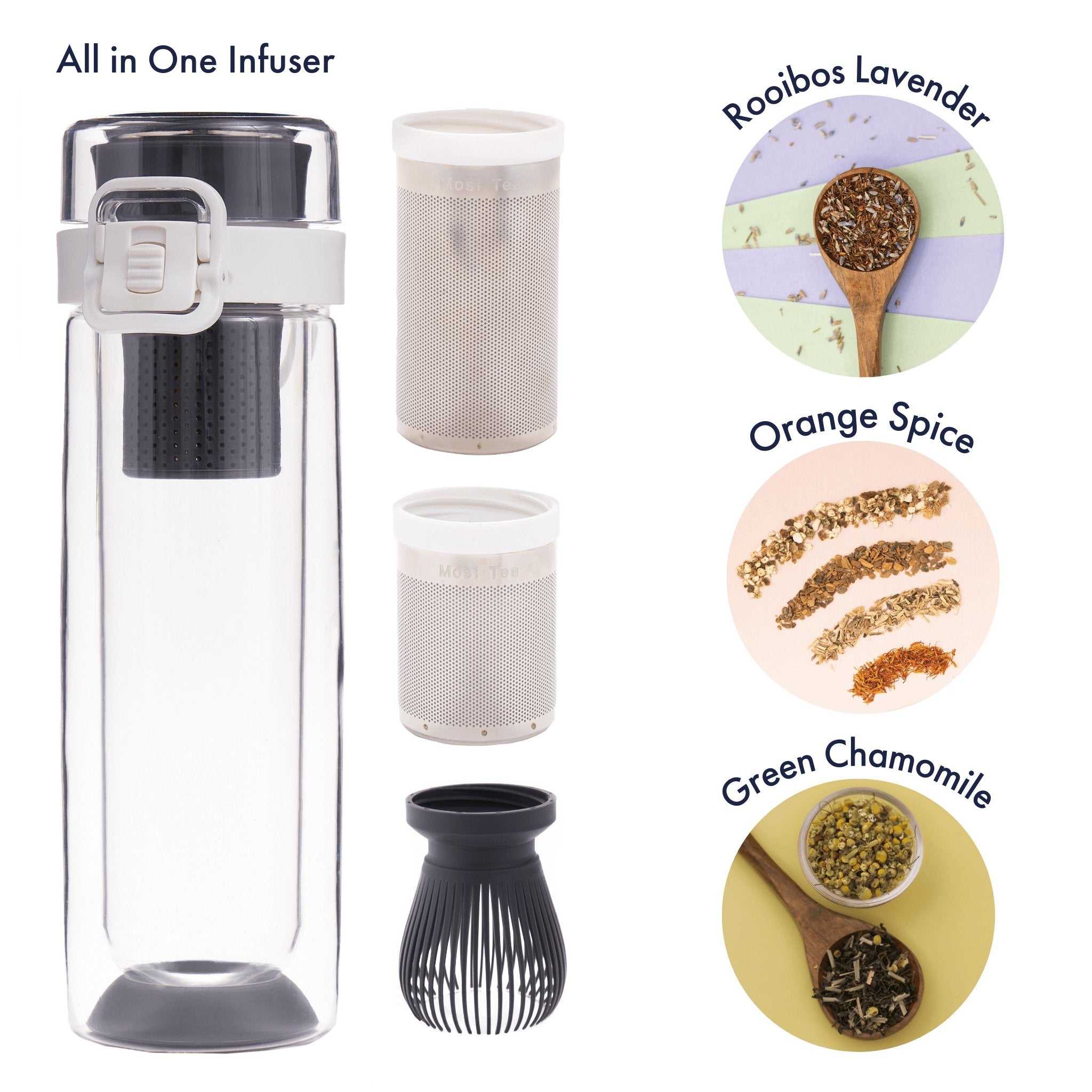 Mosi Tea – Herbal Tea Starter Kit with our Award-Winning All in One Infuser